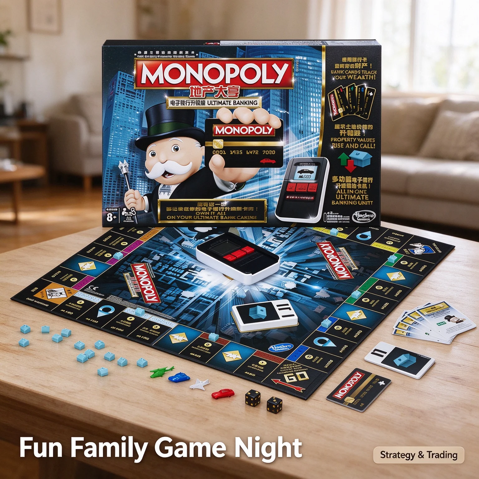 Hasbro Game Monopoly - 하스브로 모노폴리 얼티밋 뱅킹 보드 게임,