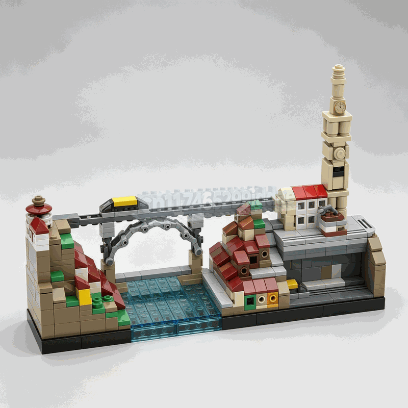 Lego Set Creator - 521PCS 포르토 시티 스카이라인 빌딩 블록
