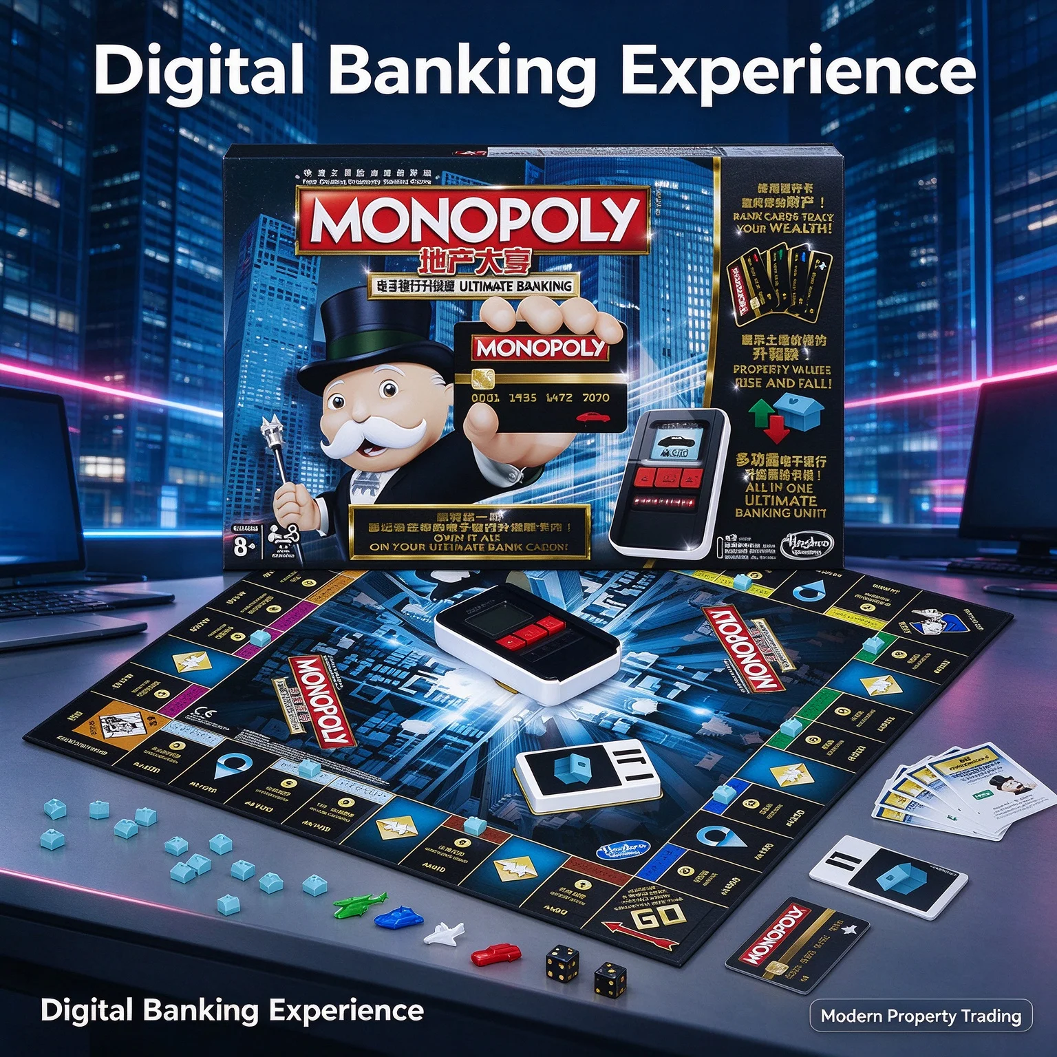 하스브로 모노폴리 얼티밋 뱅킹 보드 게임, 부동산 거래 - Hasbro Game Monopoly 리뷰 및 가격
