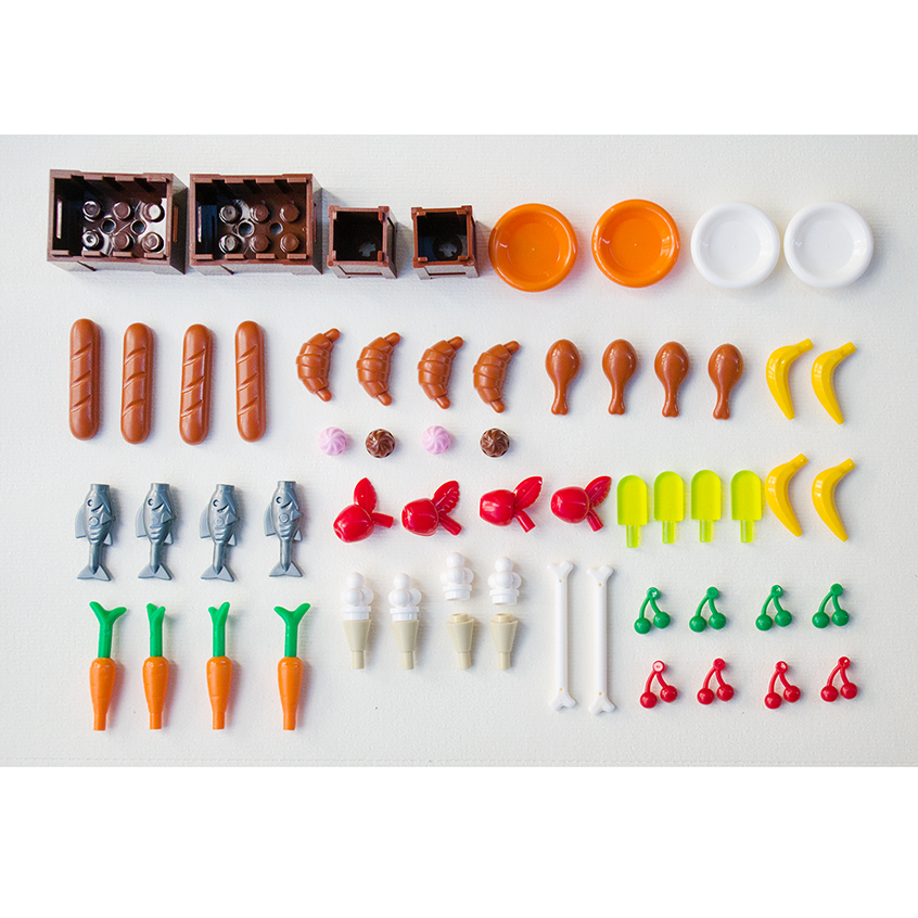* 음식 재료 팩 * DIY 계몽 블록 벽돌, 레고 조 - Lego Set Creator 리뷰 및 가격