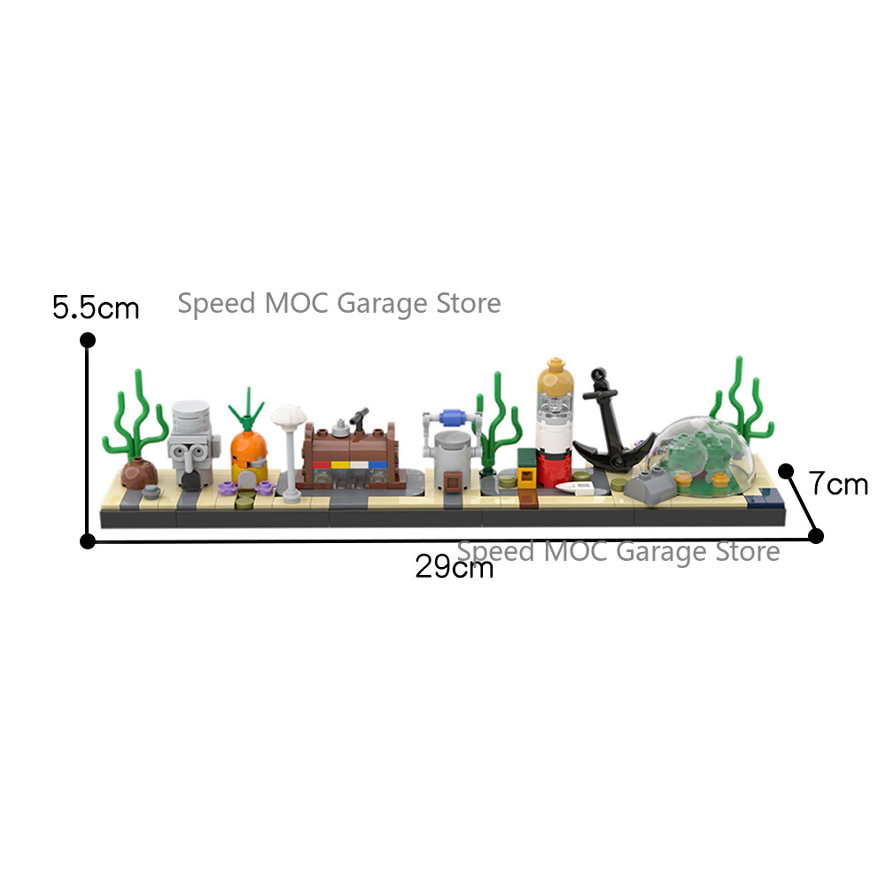 고정밀 수중 마을 스카이라인 MOC 세트, 귀여운 만화 - Lego Set Creator 리뷰 및 가격