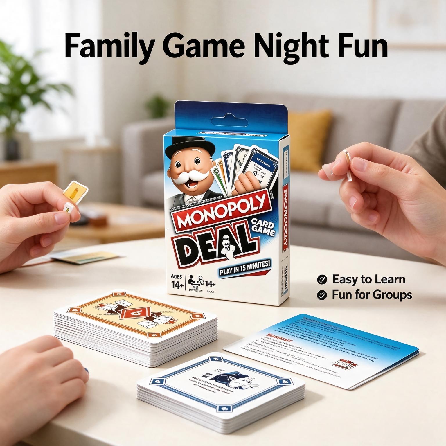 모노폴리 딜 카드 게임, 가족 파티를 위한 짧은 시간( - Hasbro Game Monopoly 리뷰 및 가격